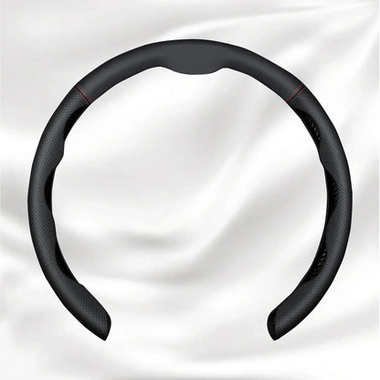 Nexi Customized Car Logo Breathable Ultra-thin 5D Leather & Carbon Car Steering Wheel Cover Universal Fit